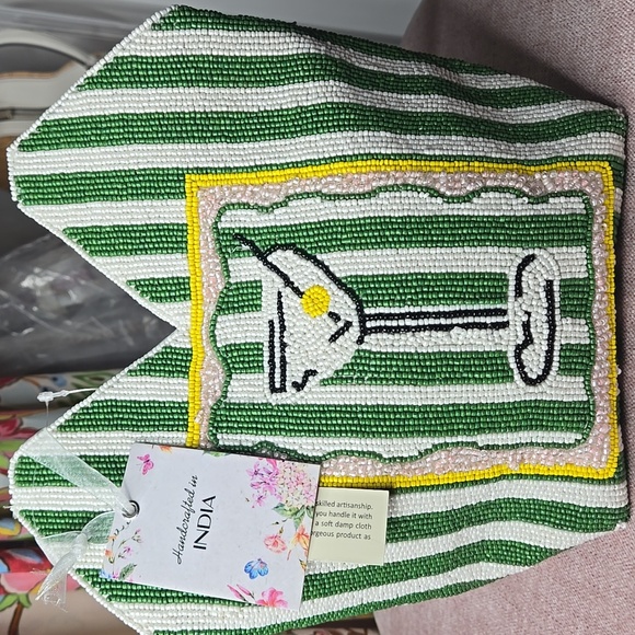 NWT Indian Beated Martini Shoulder Bag - Picture 6 of 7